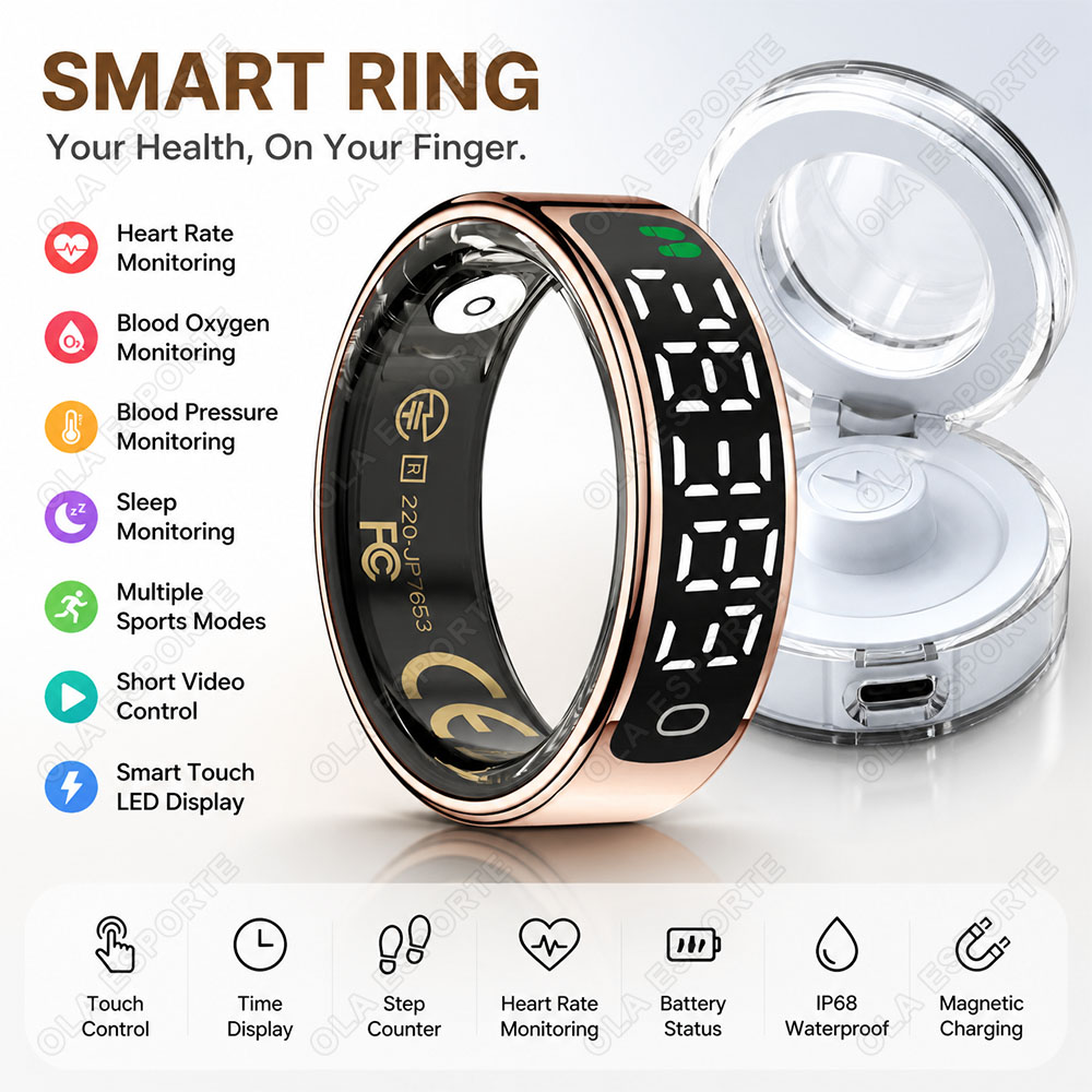 Inteligentny pierścień z etui  – Blood Pressure Monitor recenzja i cena